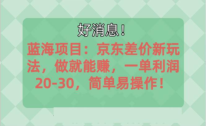 越早知道越能赚到钱的蓝海项目：京东大平台操作，一单利润20-30，简单…-南风轻创
