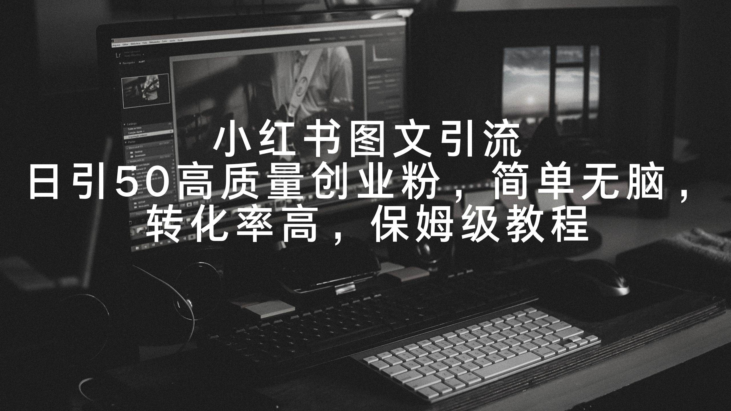 小红书图文引流，日引50高质量创业粉，简单无脑，转化率高，保姆级教程-南风轻创