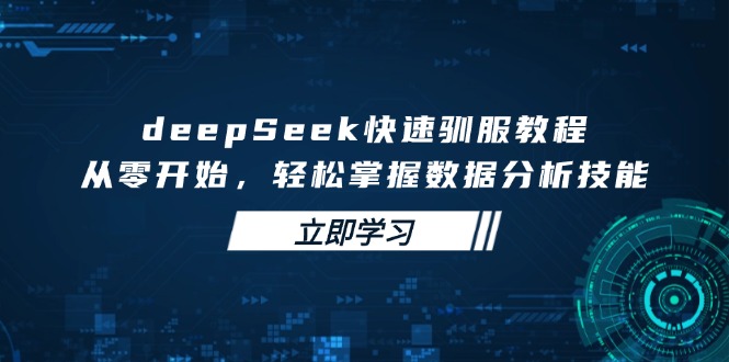 deepSeek快速驯服教程，从零开始，轻松掌握数据分析技能-南风轻创
