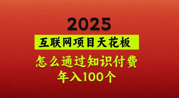 2025项目天花板，普通怎么通过知识付费翻身，年入百个【揭秘】-南风轻创