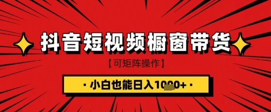 抖音短视频食品橱窗带货，小白轻松上手日入1k+【揭秘】-南风轻创