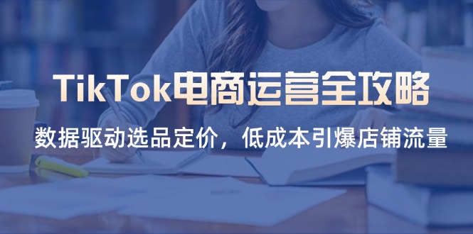 TikTok电商运营全攻略，数据驱动选品定价，低成本引爆店铺流量-南风轻创
