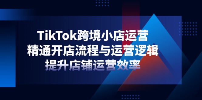 TikTok跨境小店运营，精通开店流程与运营逻辑，提升店铺运营效率-南风轻创