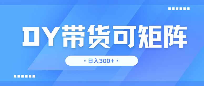 DY带货，日入300＋矩阵无上限-南风轻创