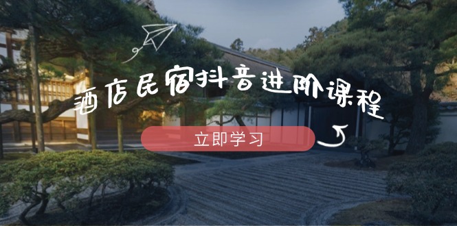 酒店民宿抖音进阶课程，掌握流量渠道与推流逻辑，打造爆款内容-南风轻创