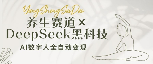 养生赛道+DeepSeek黑科技：AI数字人全自动变现，小白也能月入过W-南风轻创
